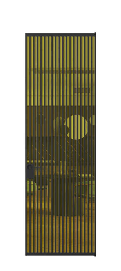 Алюминиевая дверь АЛПЛ040.06 Алюминий Черный Прозрачное жёлтое стекло, триплекс. Без короба чер Цена 186370 Стоимость комплекта двери включает: 1. Полотно (600/650/700/750/800/850/900/950*2000-2400 мм).
2. Короб
3. Комплект фурнитуры (2 торцевые петли и магнитный замок с ответной планкой). Фабрика дверей Волховец 8 (800) 551 43 19 Алюминиевая дверь АЛПЛ040.06 Алюминий Черный Прозрачное жёлтое стекло, триплекс Цена 186370 | Volhovec