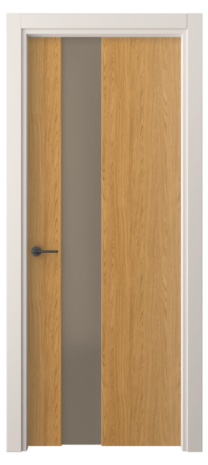 Межкомнатная дверь Фридом 4224 Ванильный дуб Сатинированное бронзовое стекло, триплекс Цена 34939 ₽ | Volhovec