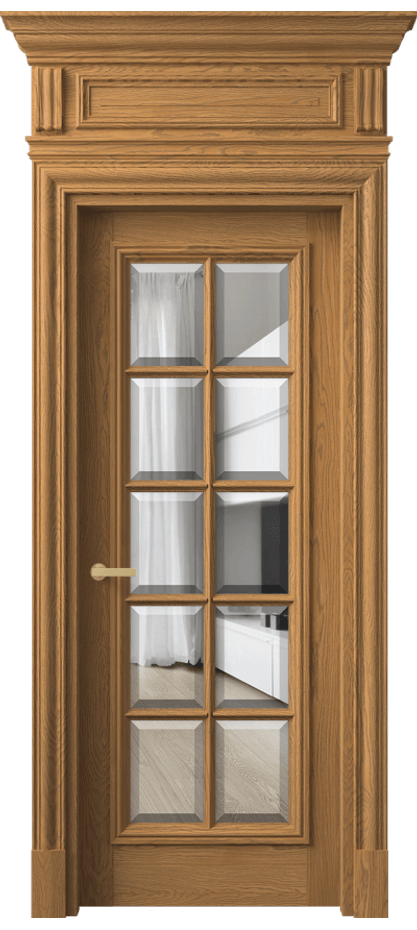 Дверь межкомнатная Антик 7310 Дуб солнечный матовый Прозрачное стекло с фацетом КЭП + Объёмный фриз + Карниз ДСЛ.М Цена 308860 ₽ Наличники уже входят в базовый комплект. Фабрика дверей Волховец 8 (800) 551 43 19 Межкомнатная дверь Антик 7310 Дуб солнечный матовый Прозрачное стекло с фацетом Цена 308860 ₽ | Volhovec