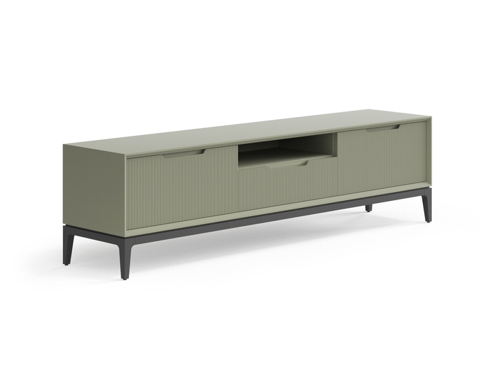 Мебель ТВ тумба Вельвет. Цвет Матовый оливковый тёмный. Материал Гладкая эмаль. Коллекция ТВ тумба Вельвет. Картинка.