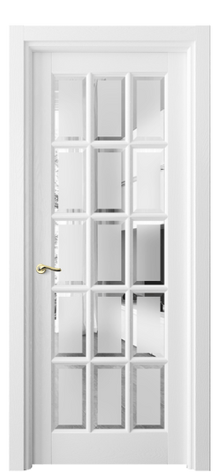 Дверь межкомнатная 0708 ДБС САТ-Ф. Цвет Дуб белоснежный. Материал Массив дуба эмаль. Коллекция Лигнум. Картинка.