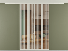 Перегородка Формато вдоль стены на потолок 2 створки