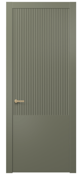 Дверь межкомнатная 8646 МОТ . Цвет Матовый оливковый тёмный. Материал Гладкая эмаль. Коллекция Альба. Картинка.
